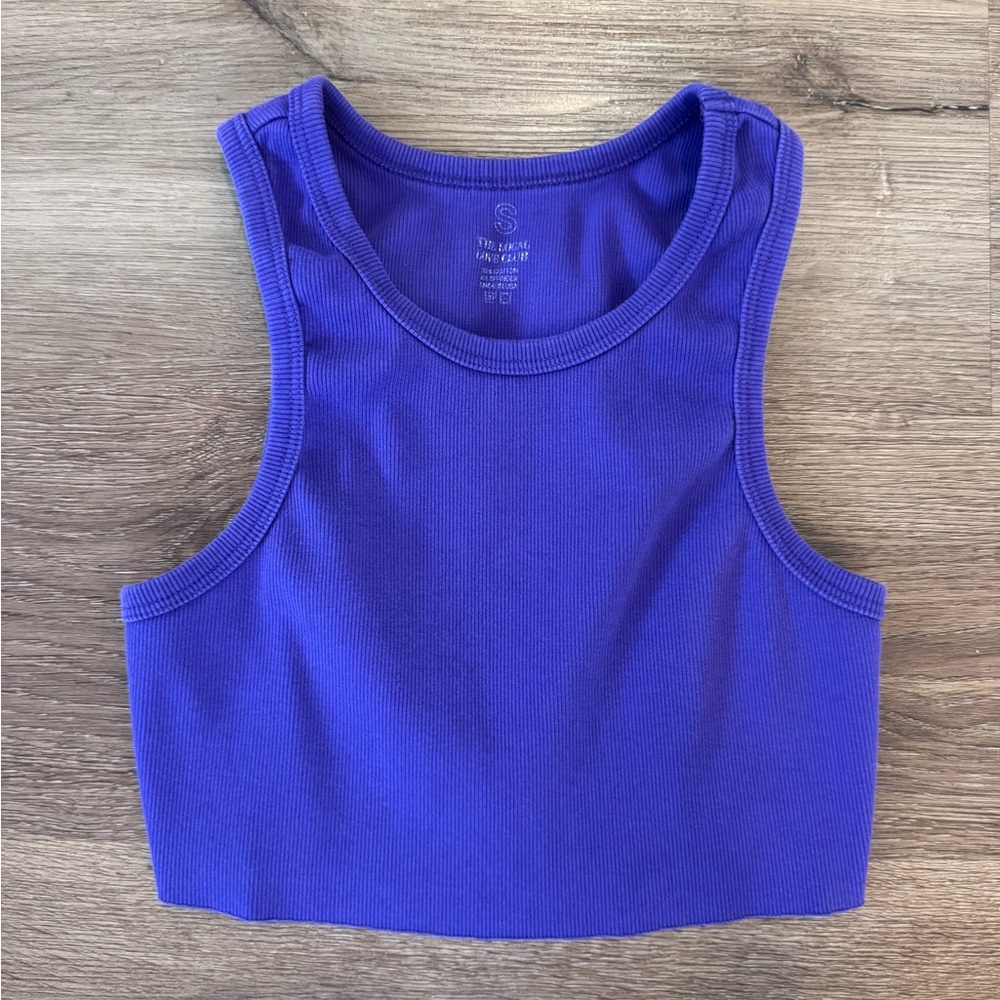 Local love club Purple Fitted Crop Top S
